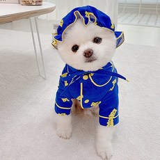 Hanbyeol Puppy 可愛藍色糖果熊睡衣帽子套組, 藍色