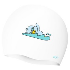 SD7 自由式 Stucky 成人矽膠泳帽, 1個, 自由式 Stucky 白色
