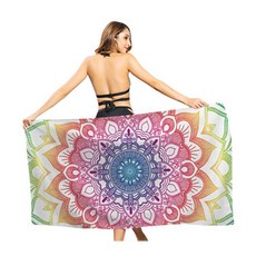 曼陀羅民族風運動沙灘巾 80 x 160 cm, 08, 1個