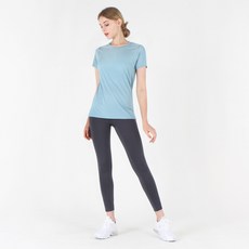 NOKJOK 女款圓領短袖T恤+9分瑜伽內搭褲套裝