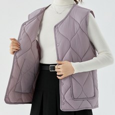 Raratina 女款寬鬆日常輕量絎縫背心