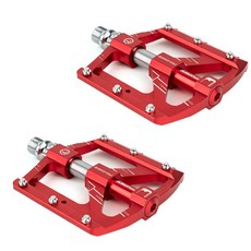 make speed 寬型自行車腳踏板, 紅色, 1組