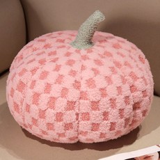 UNHEV 格紋南瓜抱枕, B 粉紅色