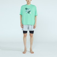 soleil 男款夏威夷日寬鬆版型修飾身形防磨衣短袖上衣