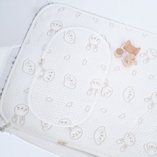 아이레빗 유아용 아이스론 양면 땀패드 베개 고정끈 없음, 화이트토끼, 1개