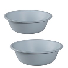 모나코올리브 라파스텔 라운드 대야 중 + 대 2종 세트, 1세트, 스카이(중형), 스카이(대형)