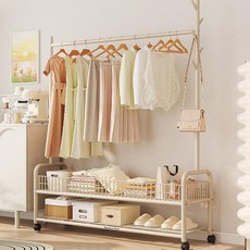 MarketPlan 多功能掛衣收納架, 米白色