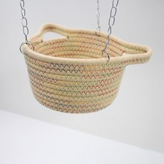 Yoreungae 舒適籃子小動物吊床 類型1 M, 米色, 1個