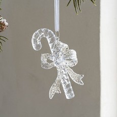 Homeflow 閃閃發光的透明壓克力吊墜聖誕裝飾品, 甘蔗, 1個