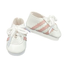 ONE&ONE Paola Reina SH01 白色運動鞋的娃娃鞋, 白色 + 粉色