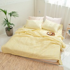 格紋泡泡紗夏季薄被, Lemonade