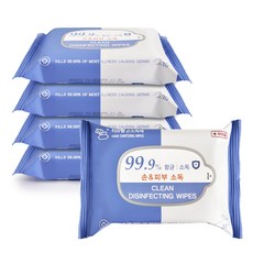 攜帶式肌膚清潔濕紙巾, 20張, 5包