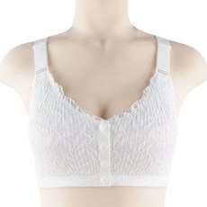 MA 풀 레이스 프론트 단추 중년 브라