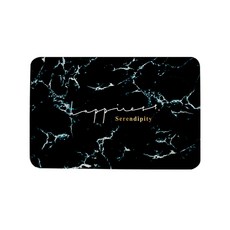 GN貿易 軟綿綿 第三代 珪藻土 地墊, 黑色 大理石