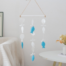 라보비아 지중해 블루 물고기 오브제 우드바 드롭라인 감성 인테리어 모빌, 타입 12