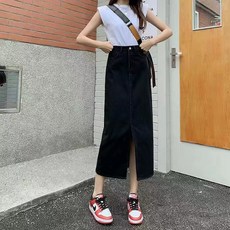 PEONIST 直筒H型長版牛仔裙