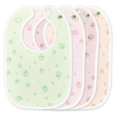 印花口水巾圍兜 B-1 4入, 1組