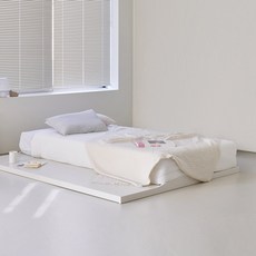누우니 저상형 깔판 침대 프레임 Q 방문설치, 아이보리
