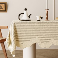 소유공간 홀드 웨이브 라인 방수 식탁보, TYPE4, 1개, 90 x 130 cm