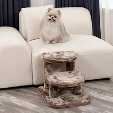 Hantaepttukttak 狗狗毛絨半月階梯, 棕色, 1個