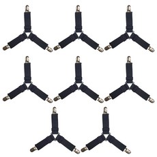 LivingDA 床單固定夾 Y型 2入, 黑色, 4個