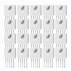 꼭꼬핀 파워 일자형, 화이트, 20개