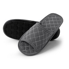 KiKiDi 男性療癒氣墊室內拖鞋, 菱格灰, 270