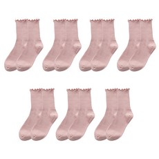JOY MULTI 柔和的非壓縮孕婦襪子粉紅色7p套組, 1組