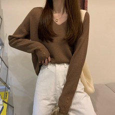 POPLARNC 女款Saif V領針織衫