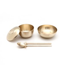 GEO CHANG YUGI 延壽黃瓜kgt-23-1套組, 金子, 荷葉餐具+3號碗+一勺+鴨勺架