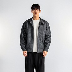 Cramp 男士人造皮革騎士夾克