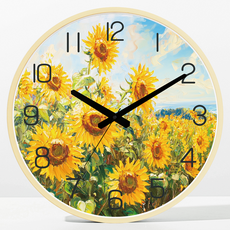 Marchenmond 大尺寸大型靜音掛鐘 40cm, 向日葵 熱銷12
