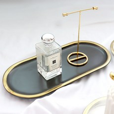 더이쁨 金色大理石紋 橢圓托盤 EP-0666, 黑色