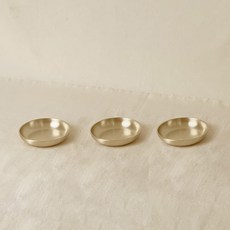 Nothyang 方字鍮器圓形小菜盤 小, 金色, 3個