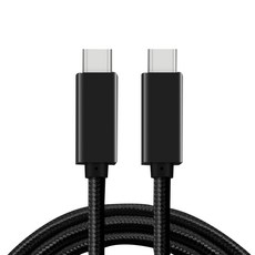 RAON PD傳輸線 USB 3.1 GEN2 100W 4K UHD C to C 高速充電線, 50cm, 黑色