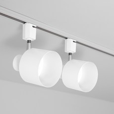 Angel Lighting 雙層圓筒軌道燈具 軌道照明 2入, 白色, 2個