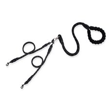 DOGWAG 狗狗多功能繩索牽繩 2合1, 黑色