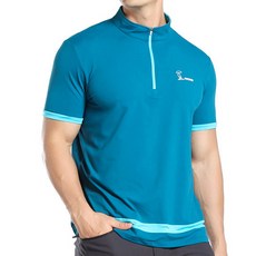 Minsung Company 男式半拉鍊運動攀岩短袖 T恤