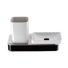 OLIVIA 牙刷肥皂杯架組, 混合色, 1個