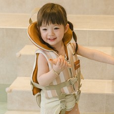 LUNA STORY 幼兒用臀部保護頭部保護戲水救生衣, 1個, 淺褐色