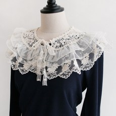 Vavisoo 奧賽荷葉邊蕾絲領飾