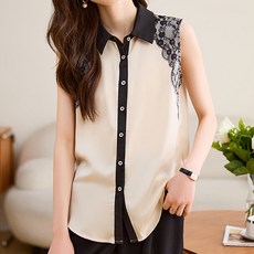 루나걸 레이스 나시 블라우스 L24SMBL031599