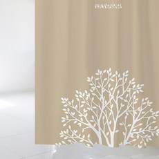 北歐風格浴簾 sc882+不鏽鋼掛鉤 12入+窗簾掛桿 白色, 混色