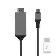 808STORE Type C 鏡像 HDMI 線 2m + Type C 性別套組, 混色, 1套