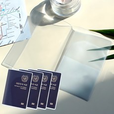 Afecto 新舊款護照通用透明護照套 4入
