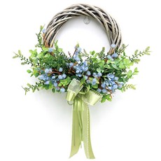 Garden in the City 含羞草布瓦花花圈, 藍色