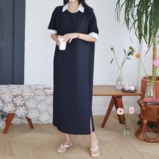 피스 셔츠카라 포인트 임산부 원피스