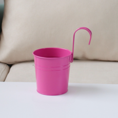 Misoroun 微笑彩色分離式多用途陽台掛式花盆, 玫瑰粉, 1個