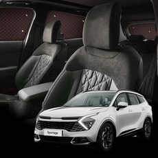 지엠지모터스 차량용 햇빛가리개 차박 암막 커튼 스포티지 NQ5 전용 한대분, 레드, 1세트