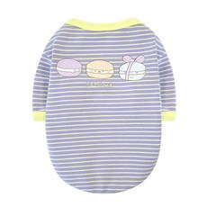 PETSLAND 寵物線條拼色T恤, 紫色